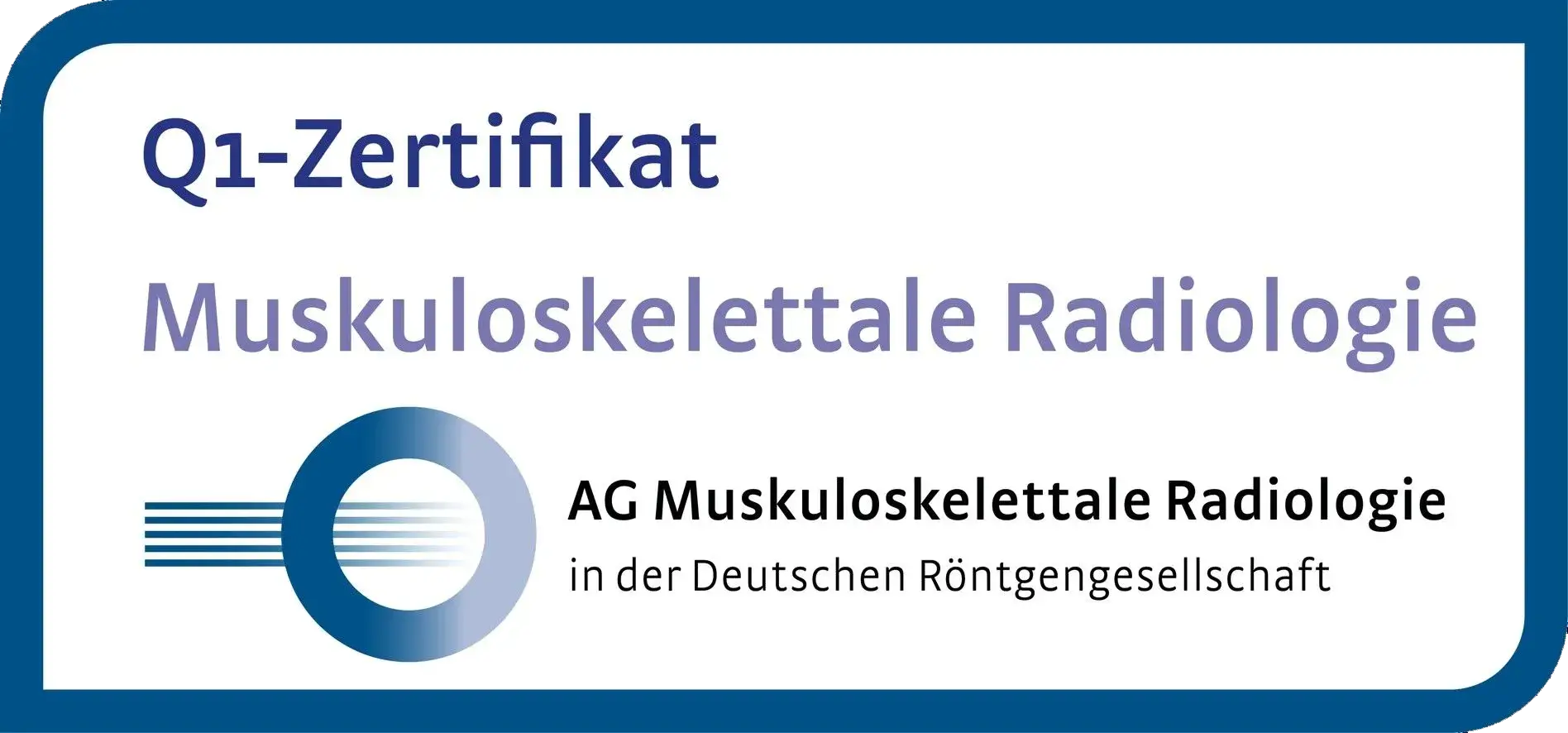 Q1-Zertifikat Muskuloskelettale Radiologie
